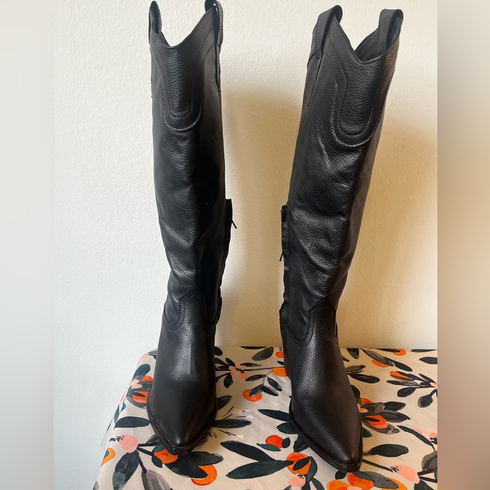 Black Leather Women's Boots